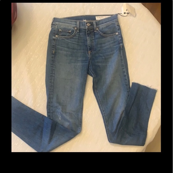 Rag and Bone High Rise Skinny El cut hem Jeans - Picture 11 of 14